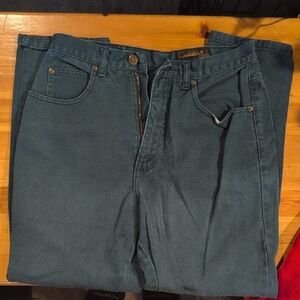 Vintage Eddie Bauer Teal Denim Pants Circa Seattle
